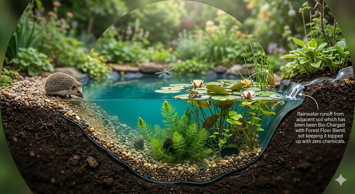 Natural Wildlife Pond with filtration zones